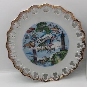 Decorative Florida vintage souvenir plate